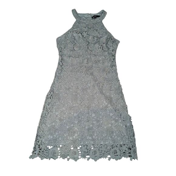 Lulus Love Poem Halter Lace Sheath Mini Dress Mint Green Size S - Picture 1 of 11